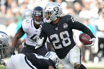 Raiders RB Josh Jacobs against Jaguars