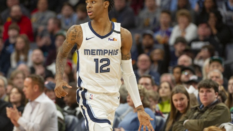 Grizzlies Ja Morant during game against the Kings