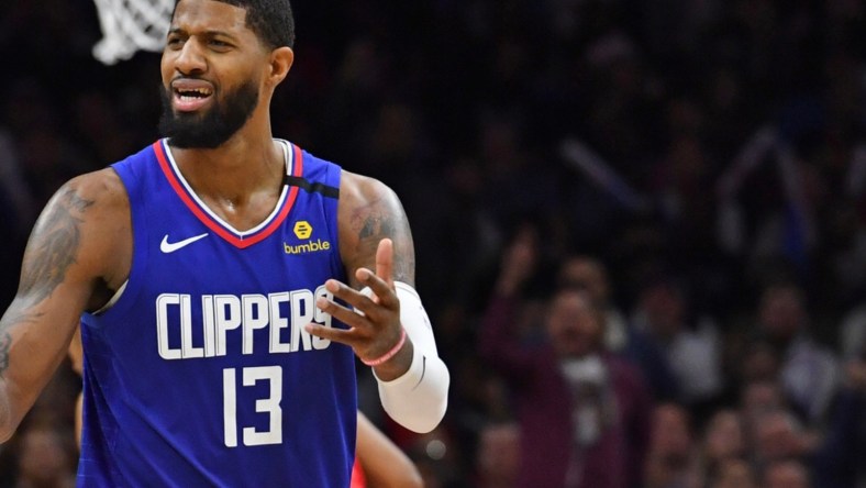 Clippers' Paul George during game against Sixers.