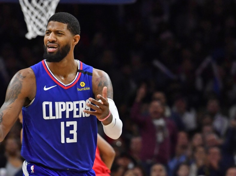Clippers' Paul George during game against Sixers.