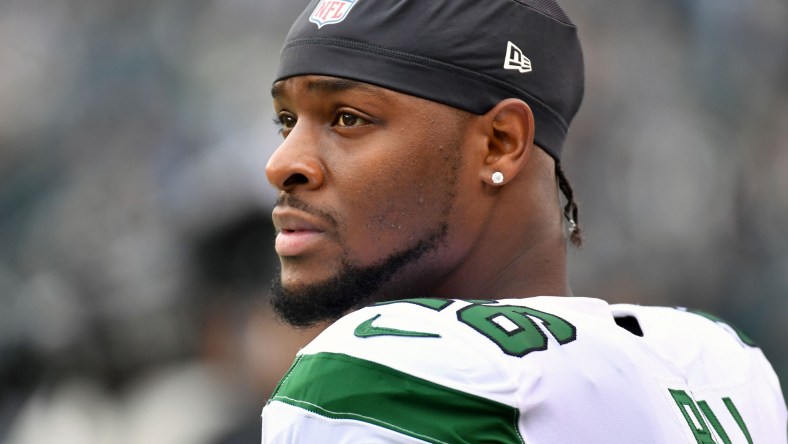 Jets RB Le'Veon Bell during NFL game against Eagles.