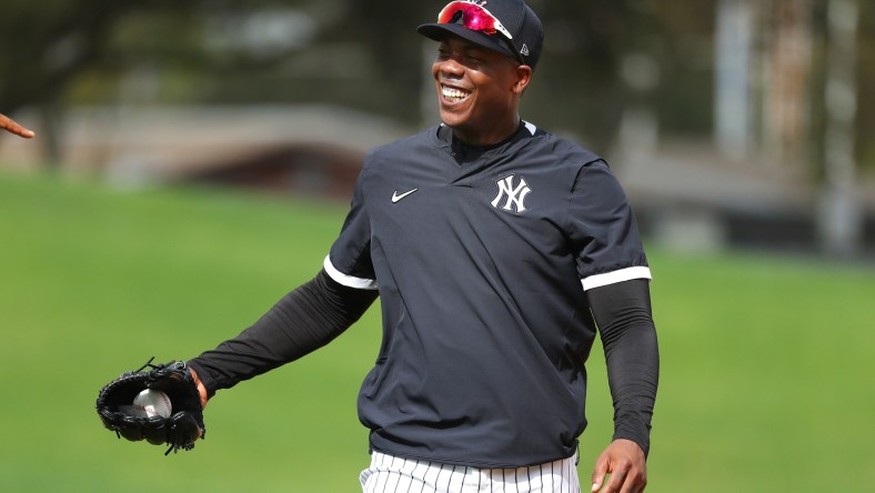 Yankees' Aroldis Chapman during Spring Training