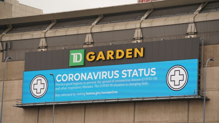 Boston Celtics arena TD Garden amid COVID-19 pandemic.