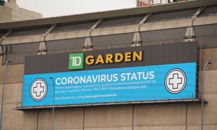 Boston Celtics arena TD Garden amid COVID-19 pandemic.