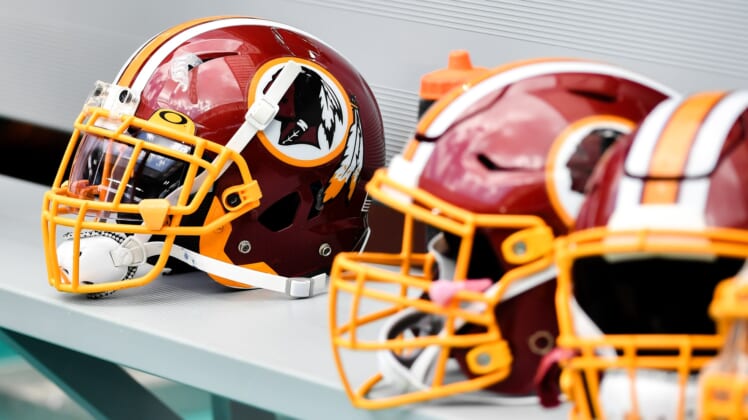 Washington Redskins helmet during a game against the Miami Dolphins