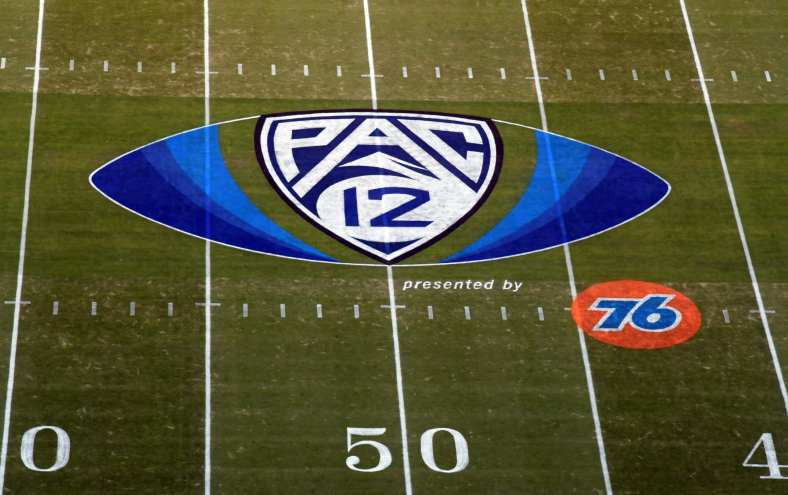 Pac-12 logo at midfield