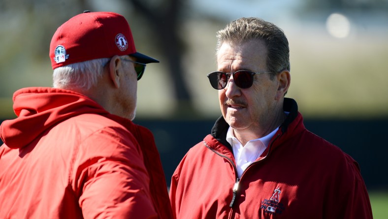 Los Angeles Angels owner Arte Moreno during spring training in Arizona.