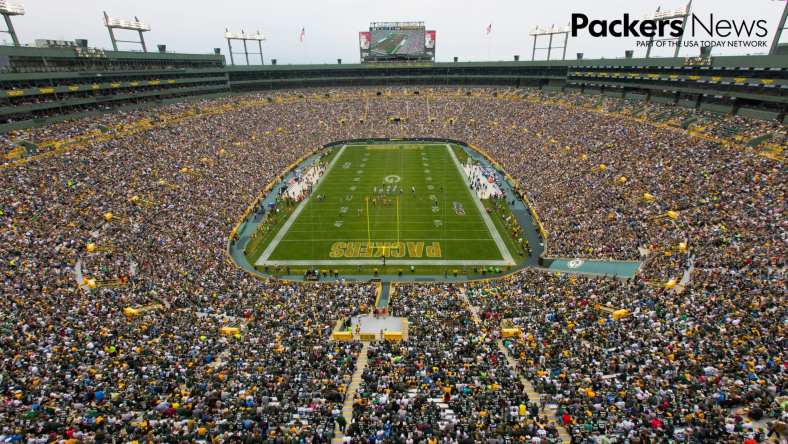 Lambeau Field during game