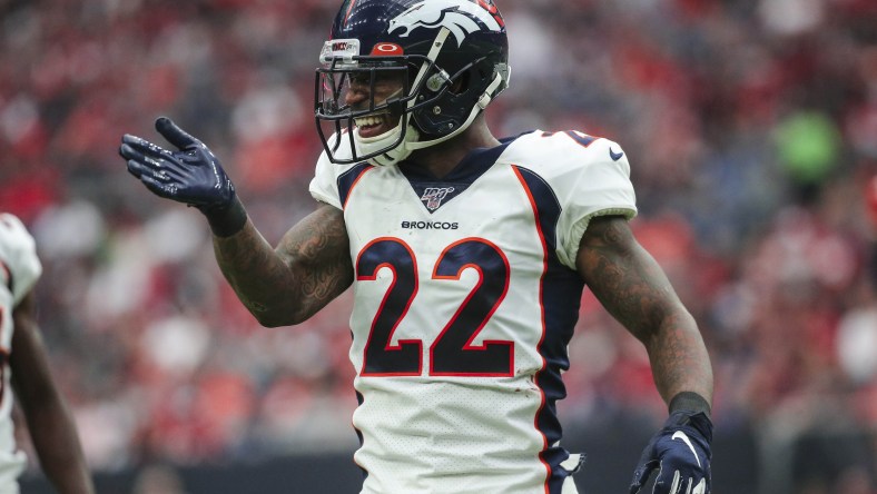 Denver Broncos safety Kareem Jackson in a game against the Chiefs.