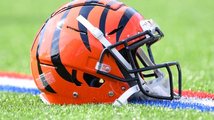 Cincinnati Bengals helmet during NFL game against Bills