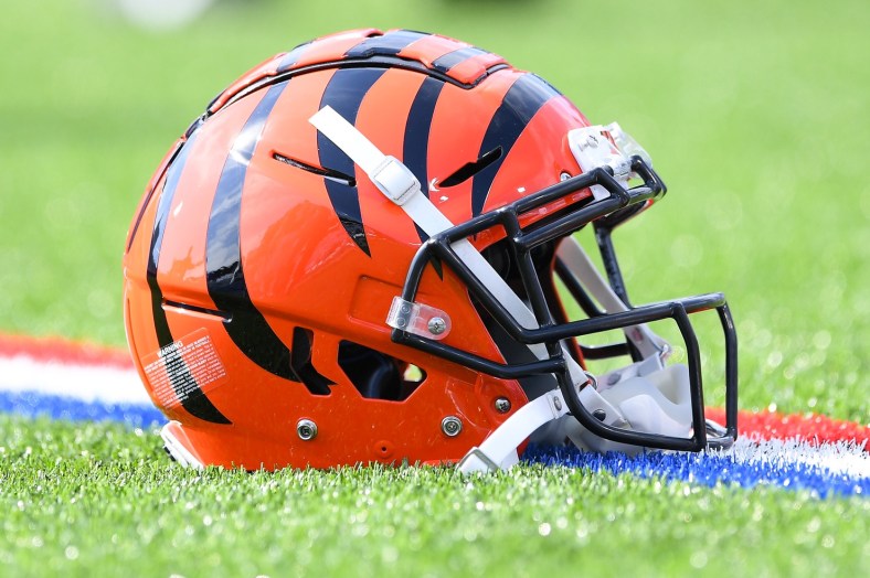 Cincinnati Bengals helmet during NFL game against Bills