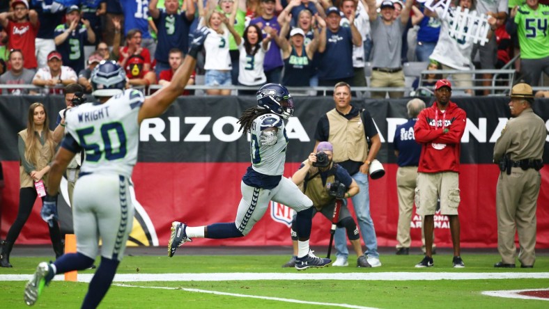 Seattle Seahawks OLB Jadeveon Clowney returns a pick six