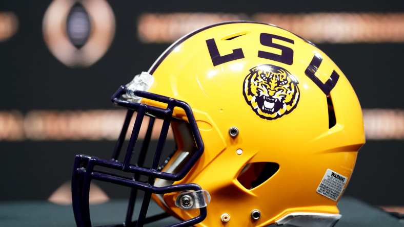 LSU Tigers football helmet