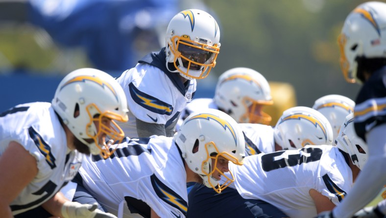 Los Angeles Chargers QB Tyrod Taylor during training camp