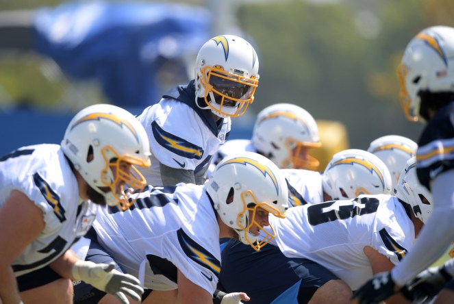Los Angeles Chargers QB Tyrod Taylor during training camp