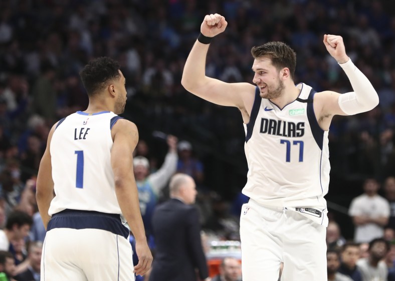 Mavericks Luka Doncic during game against the Nuggets
