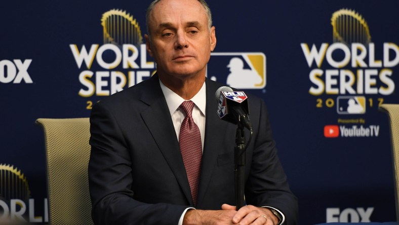 MLB commissioner Rob Manfred speaks