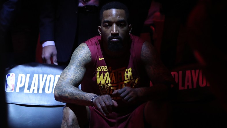 NBA guard J.R. Smith during a game against the Raptors