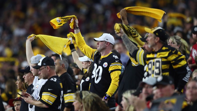 Pittsburgh Steelers fans at NFL game