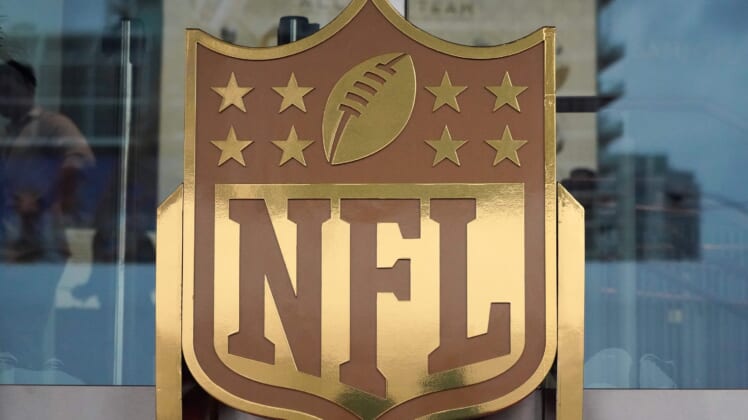 NFL logo during NFL honors in Miami.