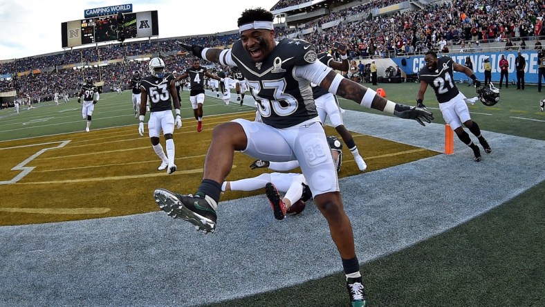 New York Jets star Jamal Adams dances at the Pro Bowl.