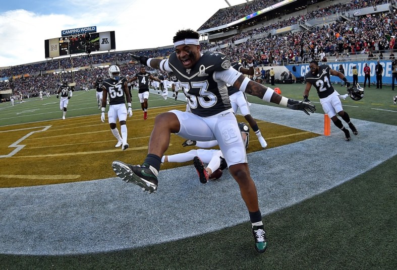 New York Jets star Jamal Adams dances at the Pro Bowl.