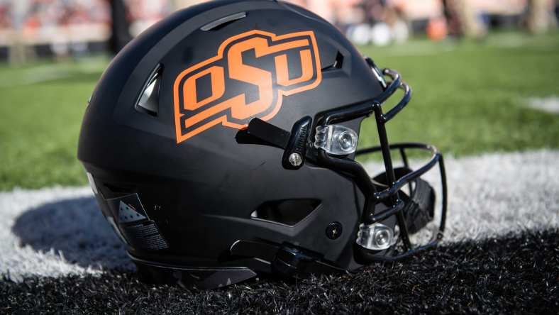 Oklahoma State football helmet