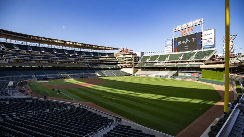 Twins' Target Field before ALDS game against the Yankees