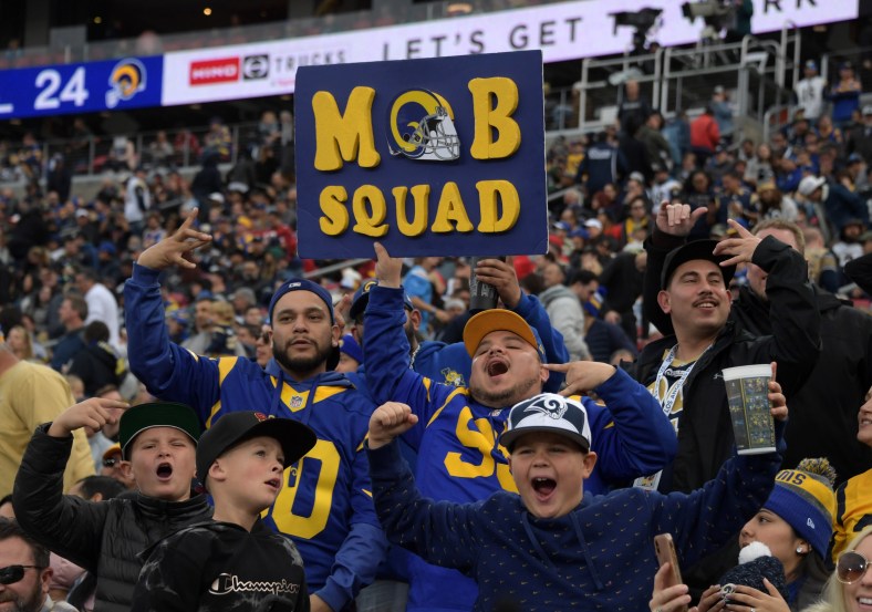 Rams fans during final home game