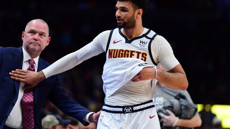 Nuggets' Jamal Murray during a game against the Bucks