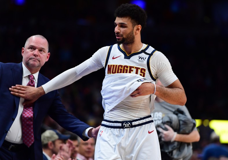 Nuggets' Jamal Murray during a game against the Bucks