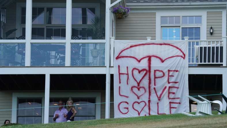 Sign at the PGA Travelers Championship