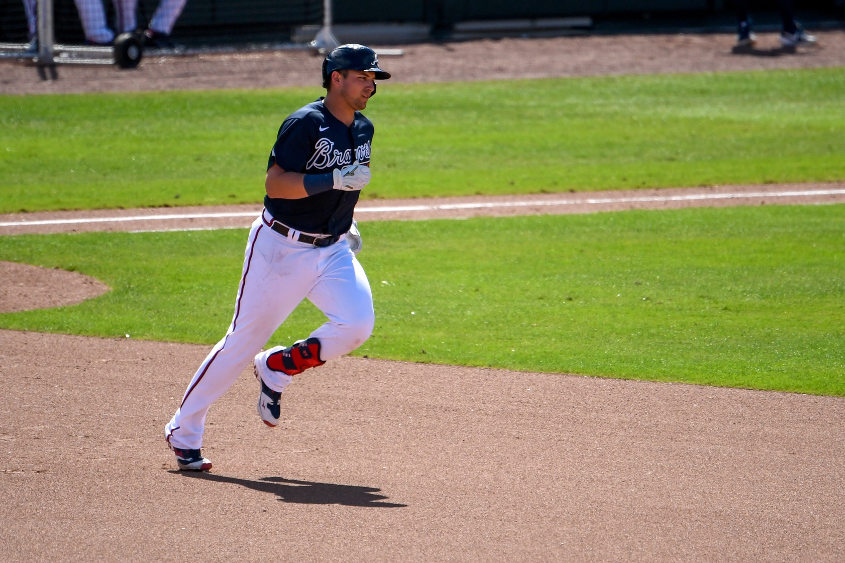 Atlanta Braves outfielder Austin Riley hits a home run