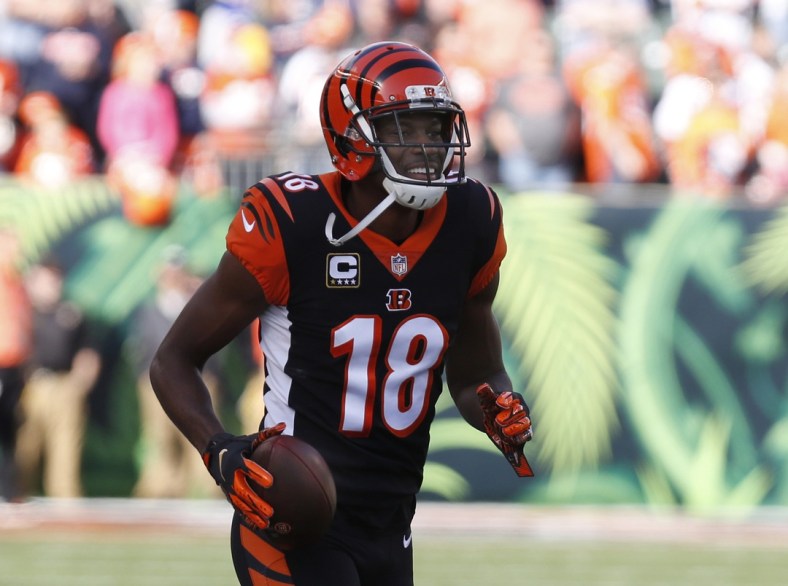 Bengals A.J. Green during game against Patriots