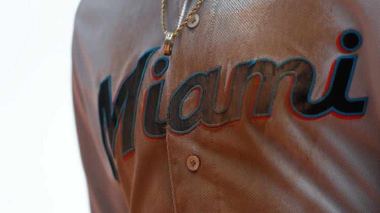 Miami Marlins jersey during 2019 season