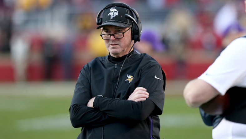 Minnesota Vikings head coach Mike Zimmer on the sideline