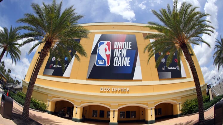 NBA banner for season restart in Orlando