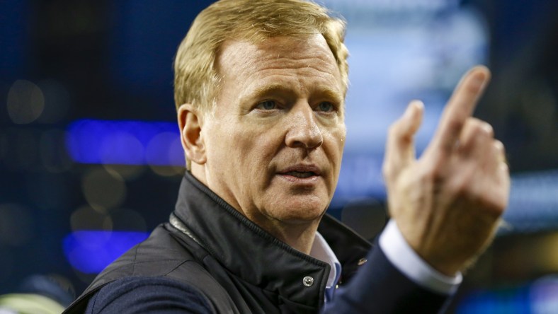 NFL-commissioner-Roger-Goodell-before-Seahawks-Vikings-game