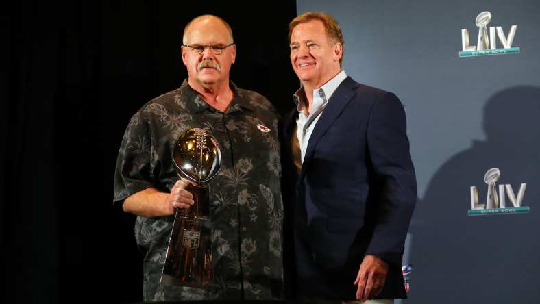 Kansas City Chiefs HC Andy Reid and NFL commissioner Roger Goodell