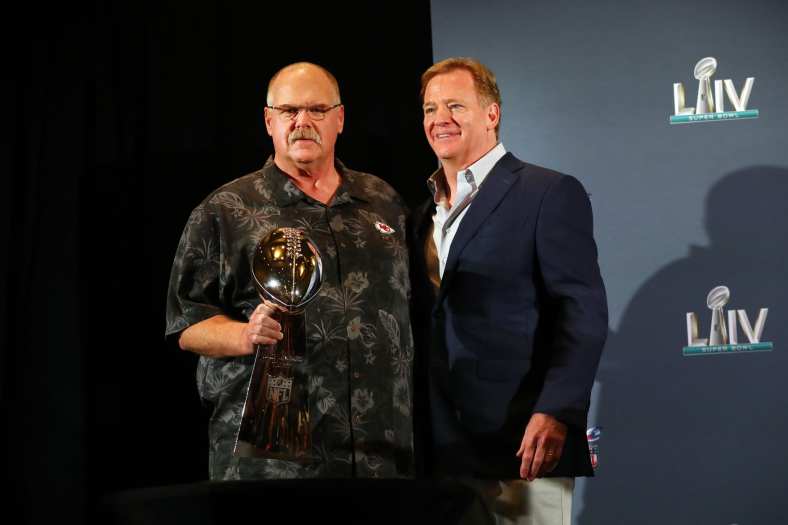 Kansas City Chiefs HC Andy Reid and NFL commissioner Roger Goodell