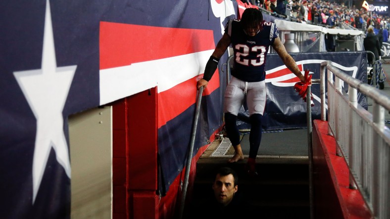 New England Patriots safety Patrick Chung exits stadium