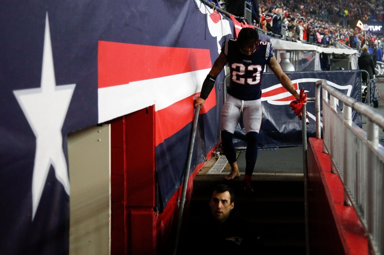 New England Patriots safety Patrick Chung exits stadium