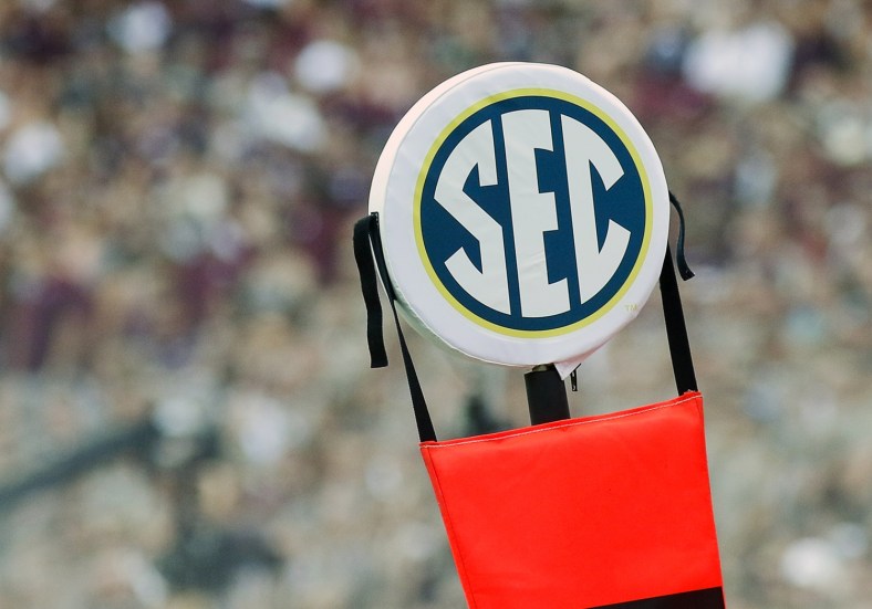 SEC logo during college football season