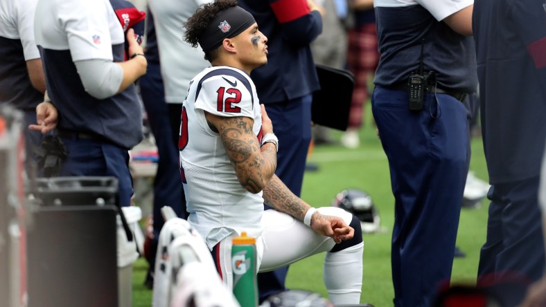 Houston Texans WR Kenny Stills protests during national anthem