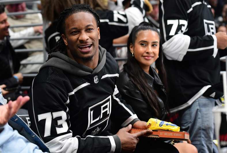 Falcons RB Todd Gurley during Kings NHL game