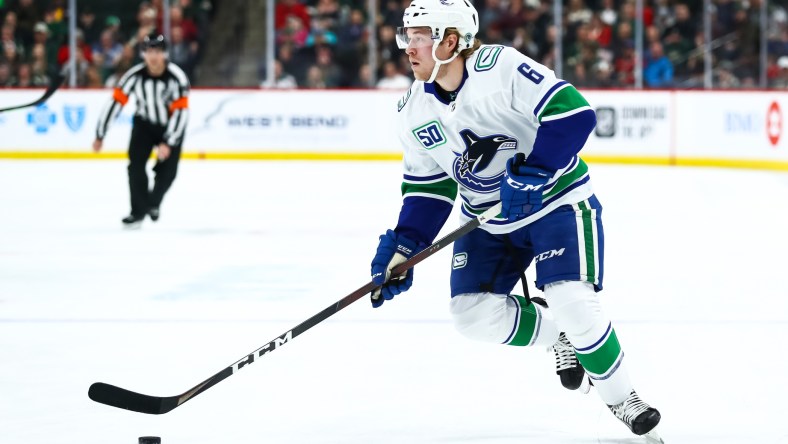 Canucks star Brock Boeser against the Wild