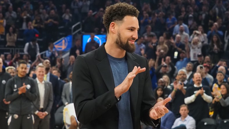 Warriors' Klay Thompson during game against the Heat.