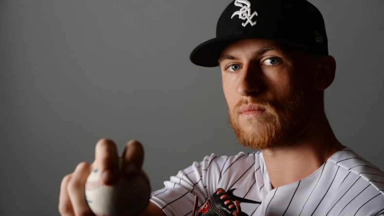 White Sox star Michael Kopech during Spring training photo day