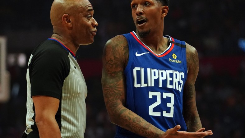 Clippers Lou Williams in game against Lakers