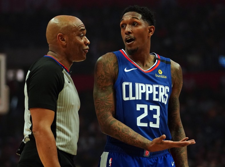 Clippers Lou Williams in game against Lakers